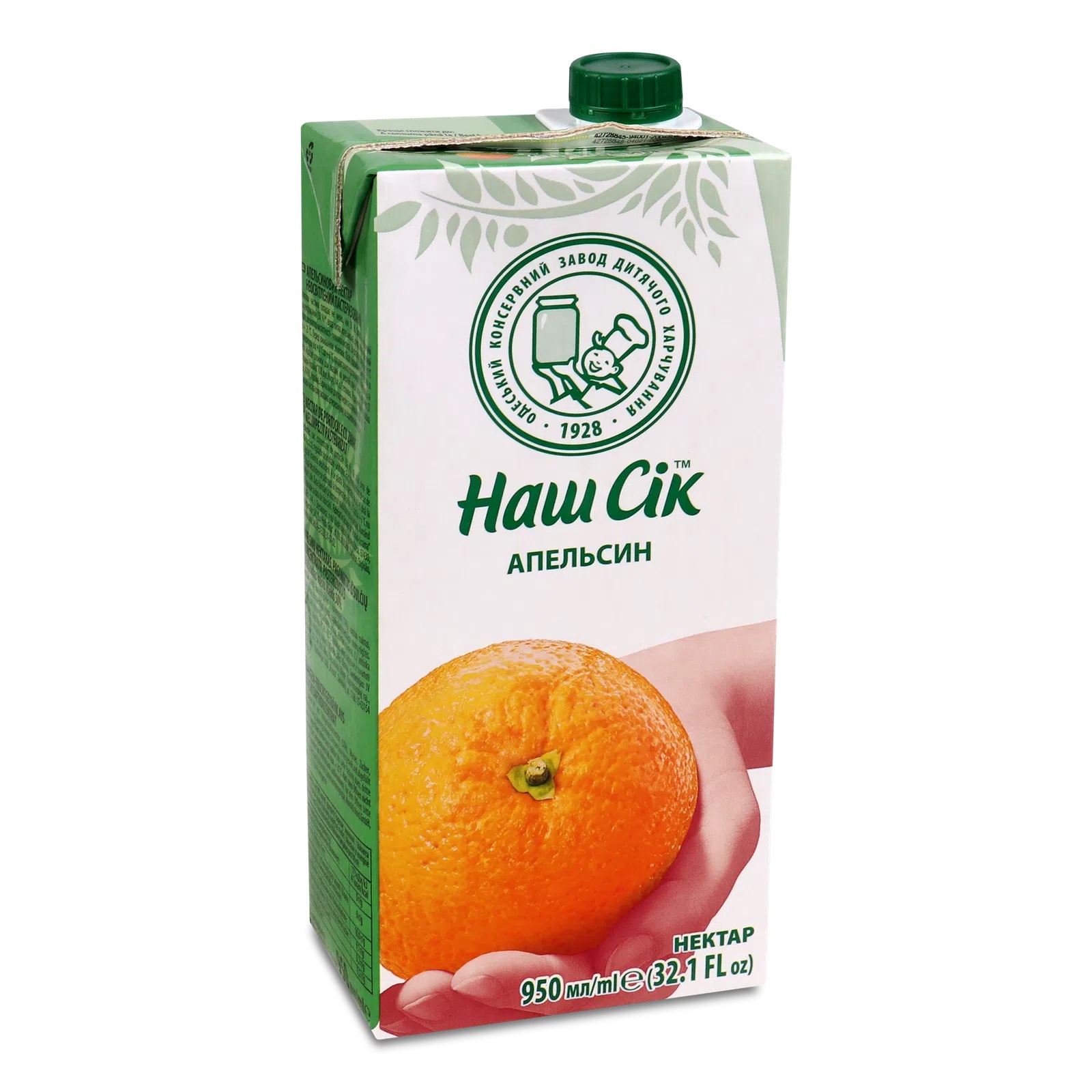 Апельсиновий нектар ТМ Наш Сік 0,95л